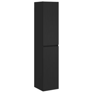 vidaXL Mueble de ba&ntilde;o montado en la pared Negro 33 x 34,5 x 160 cm
