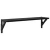 vidaXL Estanterías de pared 2 pcs Roble Negro 60 x 15 x 15,5 cm