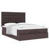 vidaXL Estructura cama otomana colch&oacute;n tela marr&oacute;n oscuro 140x190cm