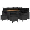 vidaXL Conjunto de sof&aacute;s de jard&iacute;n 9 uds. Negro rat&aacute;n sint&eacute;tico