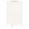 vidaXL Jardinera madera maciza de pino blanco 40x40x78 cm