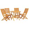 vidaXL Conjunto de Comedor de Jard&iacute;n 5 uds. Marr&oacute;n