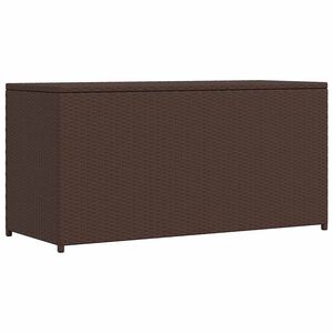 vidaXL Caja de almacenaje jard&iacute;n rat&aacute;n sint&eacute;tico marr&oacute;n 120x50x60 cm
