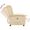 vidaXL Sill&oacute;n reclinable el&eacute;ctrico de tela crema