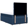 vidaXL Cama box spring con colch&oacute;n tela azul 120x200 cm