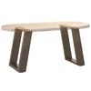 vidaXL Patas para mesa de centro en forma de U (2 unidades, acero natural, 28 x 42-43 cm)