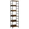 vidaXL Estanter&iacute;a de madera ingenier&iacute;a roble ahumado 50x33x188,5 cm