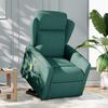 vidaXL Sill&oacute;n masaje el&eacute;ctrico reclinable elevable tela verde oscuro