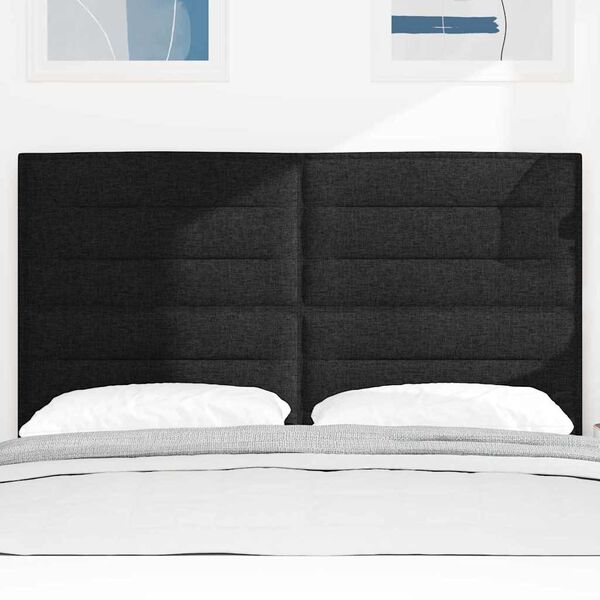 vidaXL Cabecero LED con luces de tiras LED Manual Negro 160 cm tela