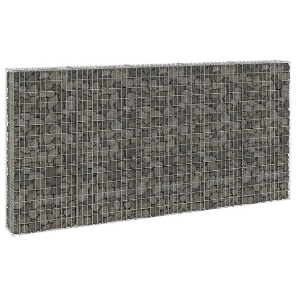 vidaXL Muro de gaviones con cubiertas acero galvanizado 300x30x150 cm
