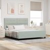 vidaXL Cama tipo Box Spring Gris claro 180 x 200 cm Terciopelo