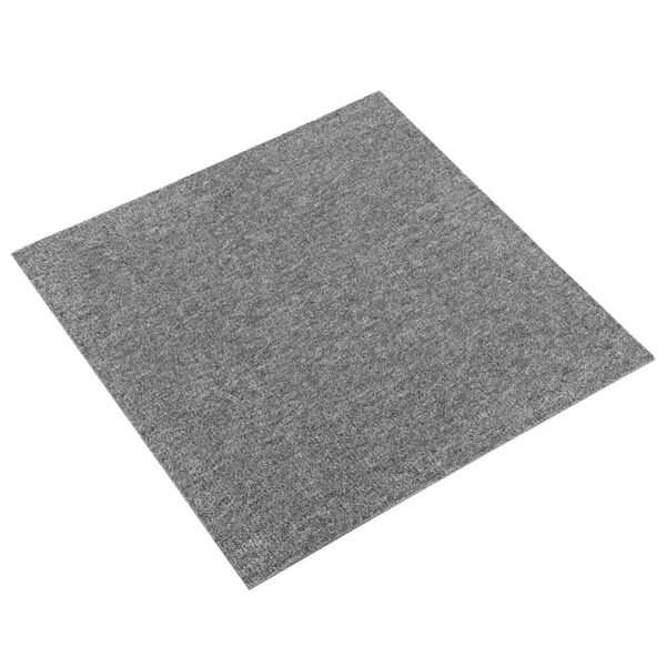 vidaXL Alfombra 20 pcs Gris 50 x 50 cm 100% Polipropileno