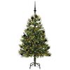 vidaXL &Aacute;rbol de Navidad artificial con ramas plegables y conos 150 cm