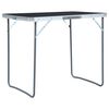 vidaXL Mesa de camping plegable con estructura de metal gris 80x60 cm