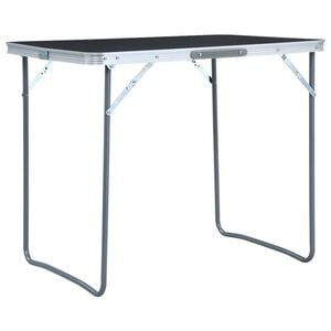vidaXL Mesa de camping plegable con estructura de metal gris 80x60 cm