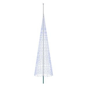 vidaXL &Aacute;rbol de Navidad con luces, estacas y m&aacute;stil 500 cm 1534 LED