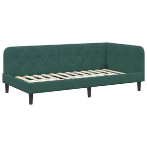 vidaXL Estructura de cama en esquina Verde oscuro 90 x 200 cm