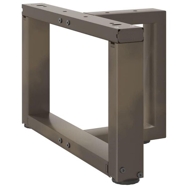 vidaXL Patas para mesa de centro en forma de T (2 unidades), color negro, 50 x 25 x (30-31) cm, acero