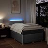 vidaXL Cama box spring con colch&oacute;n tela gris claro 120x200 cm