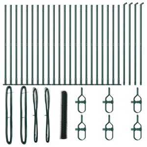 vidaXL Poste de Valla Verde