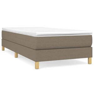 vidaXL Estructura de cama con somier tela gris taupe 100x200 cm