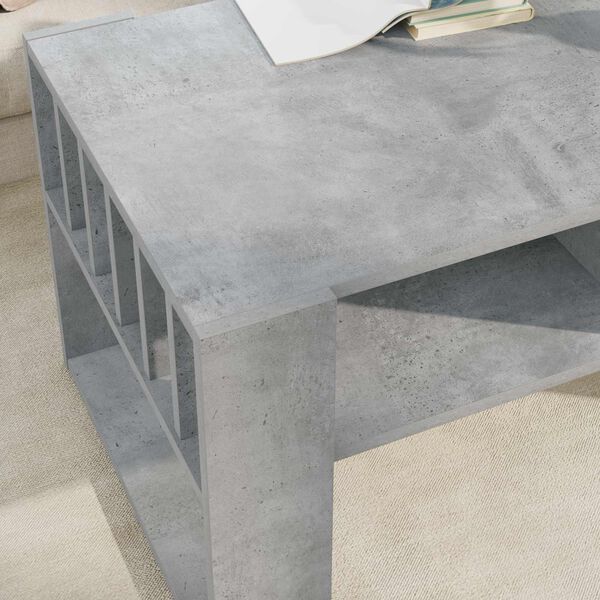 vidaXL Mesa de Caf&eacute; Gris Concreto 92 x 49,5 x 45 cm
