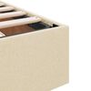 vidaXL Cama con almacenamiento y colch&oacute;n Crema 100 x 200 cm Poli&eacute;ster