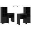 vidaXL Escritorio con caj&oacute;n 2 pcs Roble Negro