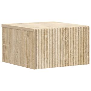 vidaXL Mesita de Noche de Pared Roble Sonoma 33 x 34,5 x 20 cm
