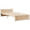 vidaXL Estructura de cama con cabecero madera maciza pino 75x190 cm