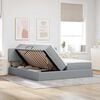 vidaXL Cama con almacenamiento Gris Claro 180 x 200 cm Cuero sint&eacute;tico