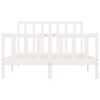 vidaXL Estructura de cama de madera maciza blanca 160x200 cm