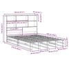 vidaXL Cama con estanter&iacute;a sin colch&oacute;n madera maciza marr&oacute;n 140x190 cm