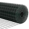 vidaXL Valla con Poste Verde 0,4 x 25 m Acero y PVC