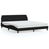 vidaXL Estructura de cama Dover tela negro 180x200 cm