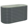 vidaXL Arriate de acero galvanizado gris 160x80x81 cm