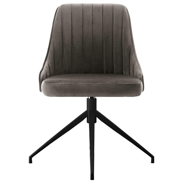 vidaXL Sillas de comedor 4 unidades terciopelo gris oscuro