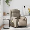 vidaXL Sill&oacute;n reclinable de masaje el&eacute;ctrico cuero sint&eacute;tico capuchino