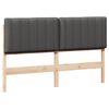 vidaXL Cabecero tapizado con cabecera Marr&oacute;n y gris oscuro 160 cm