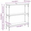 vidaXL Mesa Consola con estante Madera vieja 75 x 22,5 x 75 cm