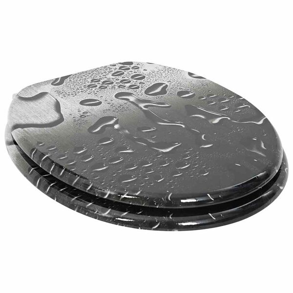 vidaXL Asiento de inodoro de cierre suave Gris 44 x 38 cm