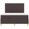 vidaXL Cama tipo Box Spring Marr&oacute;n oscuro 140 x 190 cm tela