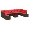 vidaXL Conjunto de sof&aacute;s de jard&iacute;n 10 uds. 9-N&uacute;mero de plazas