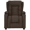 vidaXL Sill&oacute;n elevable tela marr&oacute;n oscuro
