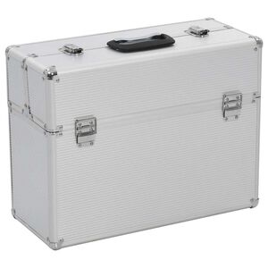 vidaXL Caja de herramientas aluminio plateado 47x36x20 cm