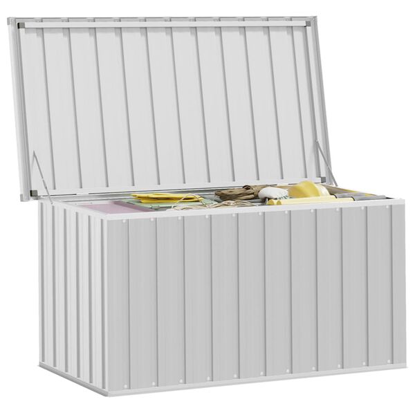vidaXL Caja de almacenaje para jard&iacute;n gris 129x67x65 cm
