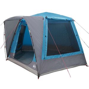 vidaXL Tienda de camping Caba&ntilde;a Azul 420 x 420 x 227 cm Poli&eacute;ster