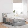 vidaXL Cama otomana con colch&oacute;n gris claro 90x200 cm tela