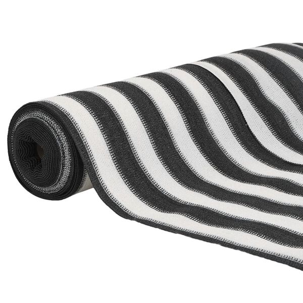 vidaXL Red de privacidad HDPE gris antracita blanco 1,5x50 m 150 g/m&sup2;