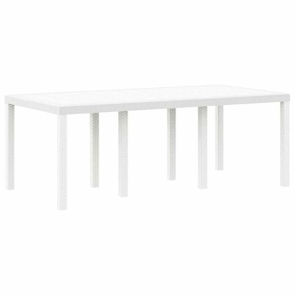 vidaXL Conjunto de Comedor de Jard&iacute;n 7 pcs Blanco Ratan Polt